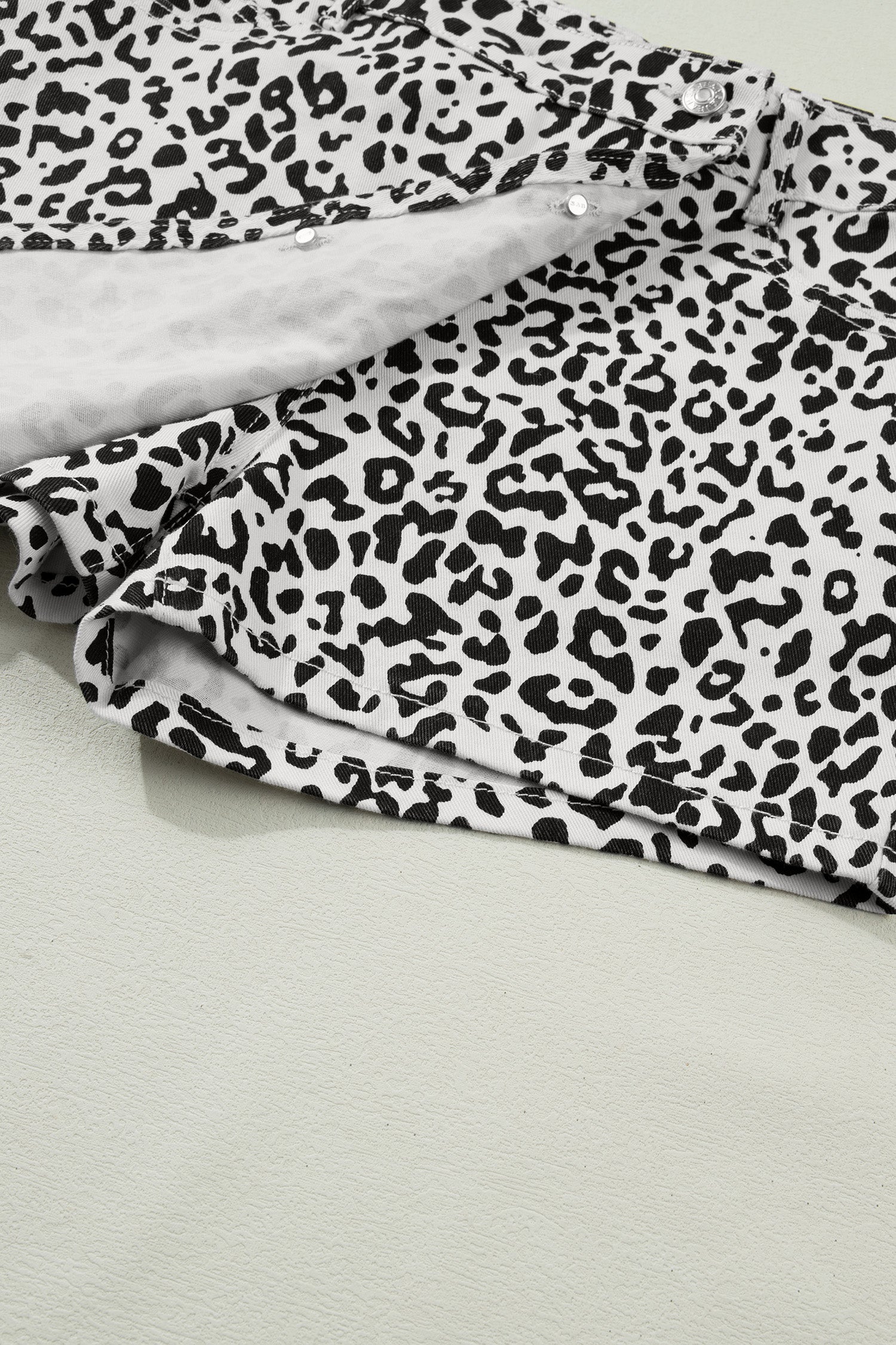 Wild Side Leopard Denim Shorts